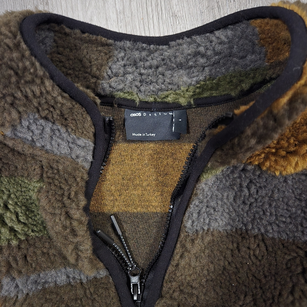 ASOS Multicolor Fleece Jacket Large - Picture 4 of 4